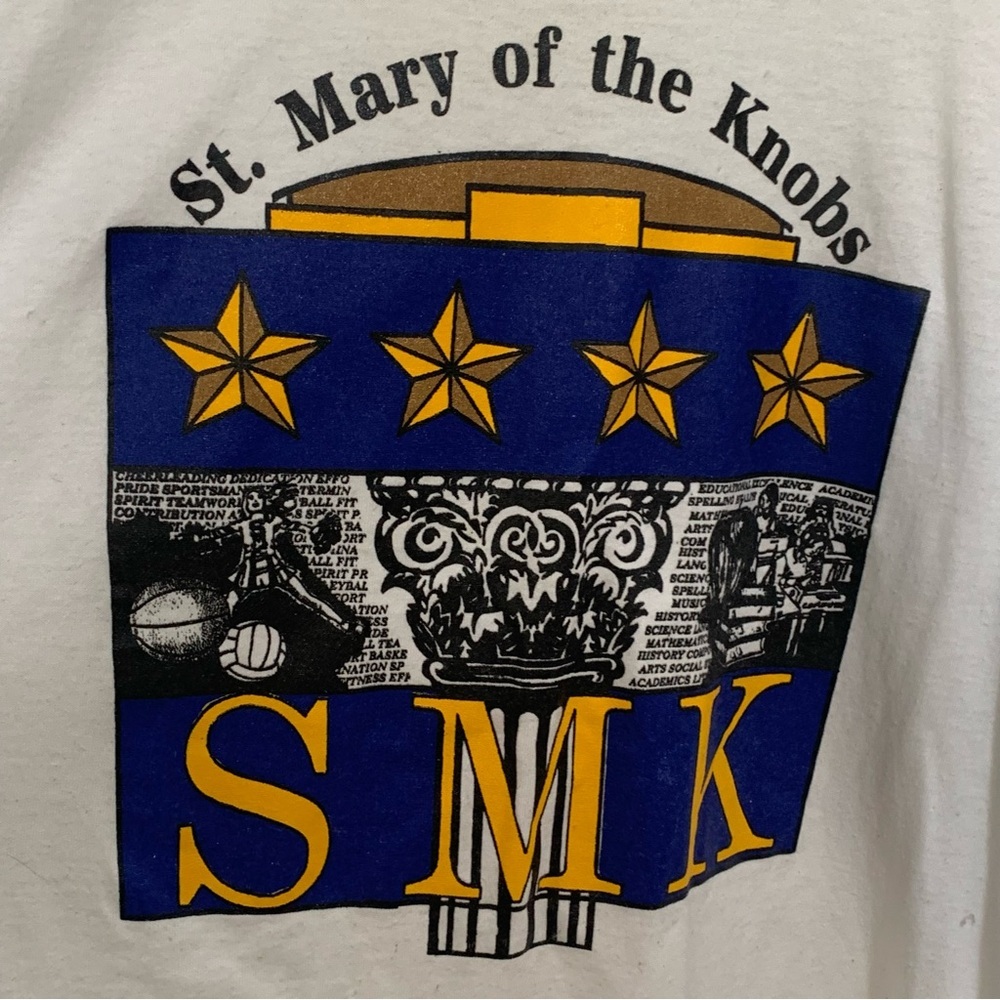 Vintage St. Mary of the Knobs Tee Shirt Adult Size XXL 90s Made in USA